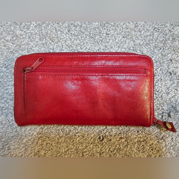 Michael Stevens Vintage Red Leather Wallet - Picture 5 of 5